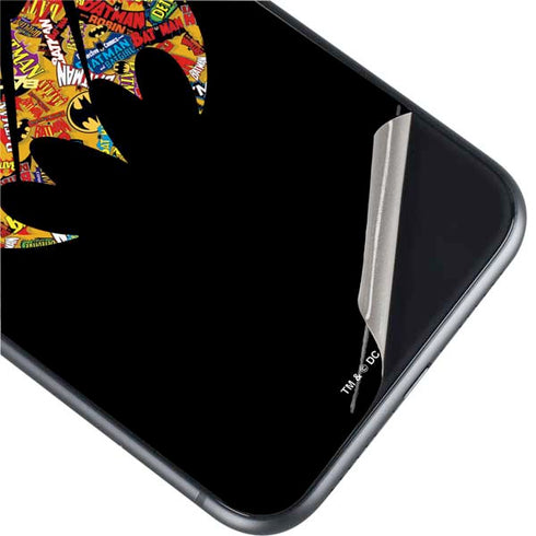 DC Comics Batman Silhouette Logo Vintage Pattern iPhone 11 Skin